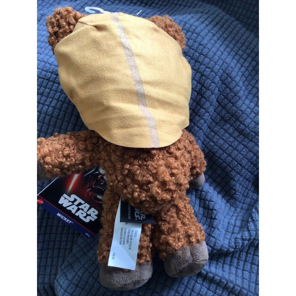 Mattel Star Wars Wicket Ewok Plush Kids 8in Brown GXK23 Sherpa Stuffed Toy - Picture 5 of 8